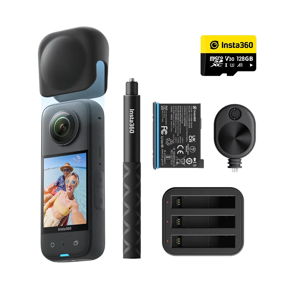 Insta360 One X3 Waterproof 360 Action Camera + Memory Card (128GB)